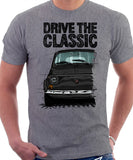 Drive The Classic Fiat 500 L Straight Bumper. T-shirt in Heather Grey Colour