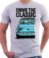 Drive The Classic Fiat 500 L Straight Bumper. T-shirt in White Colour