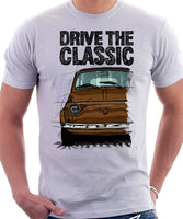 Drive The Classic Fiat 500 L Straight Bumper. T-shirt in White Colour