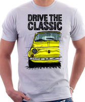 Drive The Classic Fiat 500 L Straight Bumper. T-shirt in White Colour