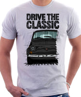 Drive The Classic Fiat 500 L Straight Bumper. T-shirt in White Colour