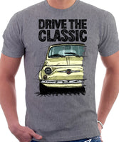 Drive The Classic Fiat 500 Abarth. T-shirt in Heather Grey Colour