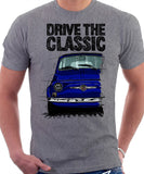 Drive The Classic Fiat 500 Abarth. T-shirt in Heather Grey Colour