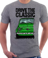 Drive The Classic Fiat 500 Nuova And D. T-shirt in Heather Grey Colour