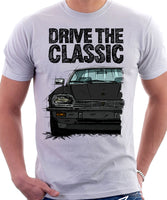 Drive The Classic Jaguar XJ-S Early Model. T-shirt in White Colour