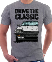 Drive The Classic Jaguar XJ-S Early Model. T-shirt in Heather Grey Colour