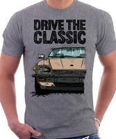 Drive The Classic Jaguar XJ-S Early Model. T-shirt in Heather Grey Colour