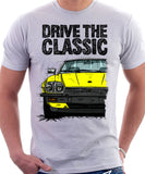 Drive The Classic Jaguar XJ-S Early Model Round Headlights. T-shirt in White Colour