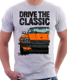 Drive The Classic Jaguar XJ-S Early Model Round Headlights. T-shirt in White Colour