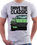 Drive The Classic Jaguar XJ-S Early Model Round Headlights. T-shirt in White Colour