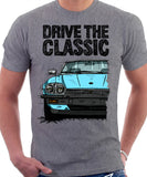 Drive The Classic Jaguar XJ-S Early Model Round Headlights. T-shirt in Heather Grey Colour