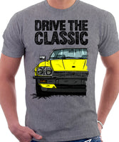 Drive The Classic Jaguar XJ-S Early Model Round Headlights. T-shirt in Heather Grey Colour