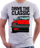 Drive The Classic Jaguar XJ-S Late Model. T-shirt in White Colour