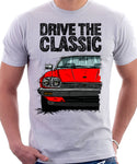 Drive The Classic Jaguar XJ-S Late Model Round Headlights. T-shirt in White Colour