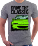 Drive The Classic Mazda MX5 1st Generation. T-shirt in Heather Grey Colour