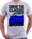 Drive The Classic Mazda MX5 1st Generation. T-shirt in White Colour