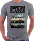 Drive The Classic BMW E21 Double Headlights. T-shirt in Heather Grey Colour