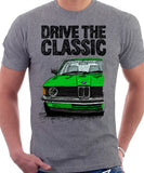 Drive The Classic BMW E21 Single Headlights. T-shirt in Heather Grey Colour