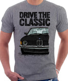 Drive The Classic BMW E21 Single Headlights. T-shirt in Heather Grey Colour