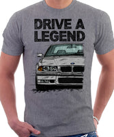 Drive A Legend BMW E36 M3. T-shirt in Heather Grey Colour