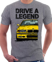 Drive A Legend BMW E36 M3. T-shirt in Heather Grey Colour