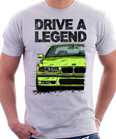 Drive A Legend BMW E36 M3. T-shirt in White Colour