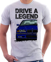 Drive A Legend BMW E36 M3. T-shirt in White Colour