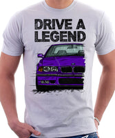 Drive A Legend BMW E36 M3. T-shirt in White Colour