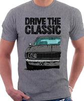 Drive The Classic Chevrolet Camaro 1969. T-shirt in Heather Grey Color