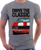 Drive The Classic Chevrolet Camaro 1969. T-shirt in Heather Grey Color