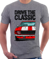 Drive The Classic Chevrolet Camaro RS 1969. T-shirt in Heather Grey Color