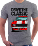 Drive The Classic Chevrolet Camaro RS 1969. T-shirt in Heather Grey Color