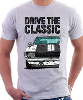 Drive The Classic Chevrolet Camaro RS 1969. T-shirt in White Color