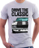 Drive The Classic Chevrolet Camaro RS 1969. T-shirt in White Color