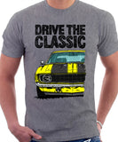 Drive The Classic Chevrolet Camaro SS 1969. T-shirt in Heather Grey Color