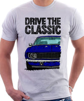 Drive The Classic Chevrolet Camaro SS 1969. T-shirt in White Color