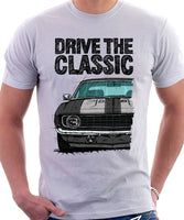 Drive The Classic Chevrolet Camaro SS 1969. T-shirt in White Color