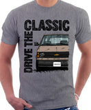 Drive The Classic Chevrolet Astro 1 Black Bumper. T-shirt in Heather Grey Colour