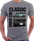 Drive The Classic Chevrolet Astro 1 Black Bumper. T-shirt in Heather Grey Colour