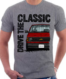 Drive The Classic Chevrolet Astro 1 Black Bumper. T-shirt in Heather Grey Colour