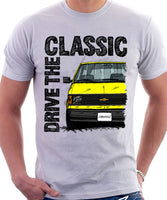 Drive The Classic Chevrolet Astro 1 Black Bumper. T-shirt in White Colour