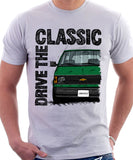 Drive The Classic Chevrolet Astro 1 Black Bumper. T-shirt in White Colour