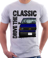 Drive The Classic Chevrolet Astro 1 Black Bumper. T-shirt in White Colour