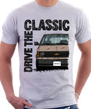 Drive The Classic Chevrolet Astro 1 Black Bumper. T-shirt in White Colour