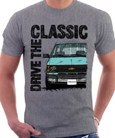 Drive The Classic Chevrolet Astro 1 Chrome Bumper. T-shirt in Heather Grey Colour