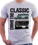 Drive The Classic Chevrolet Astro 1 Chrome Bumper. T-shirt in White Colour