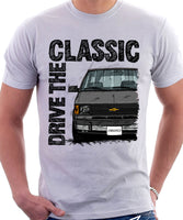 Drive The Classic Chevrolet Astro 1 Chrome Bumper. T-shirt in White Colour