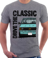 Drive The Classic Chevrolet Astro 1 Colour Bumper. T-shirt in Heather Grey Colour