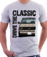 Drive The Classic Chevrolet Astro 1 Colour Bumper. T-shirt in White Colour