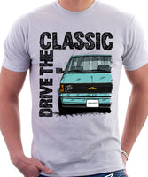 Drive The Classic Chevrolet Astro 1 Colour Bumper. T-shirt in White Colour